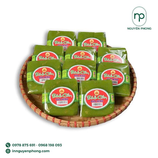 mẫu tem nhãn bánh cốm đẹp